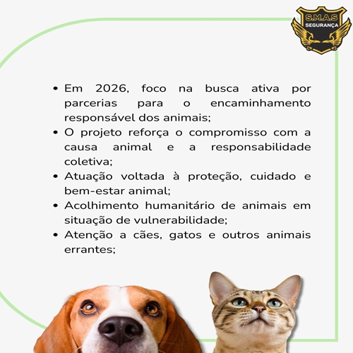 capa acolhimento dos animais