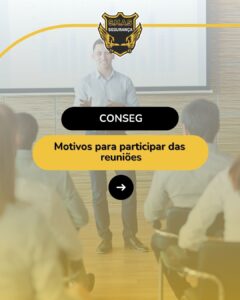 Motivos para participar da CONSEG