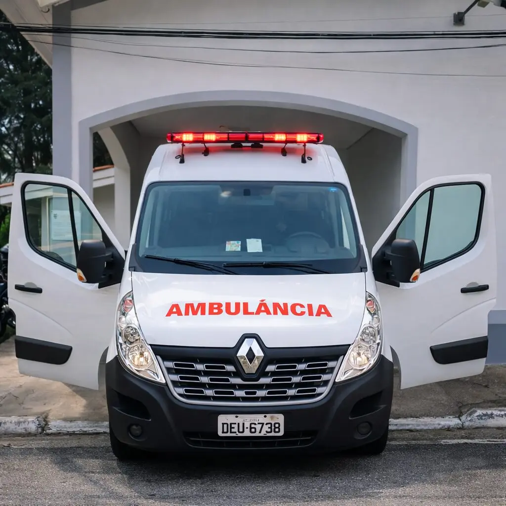 Ambulância na base da SMAS